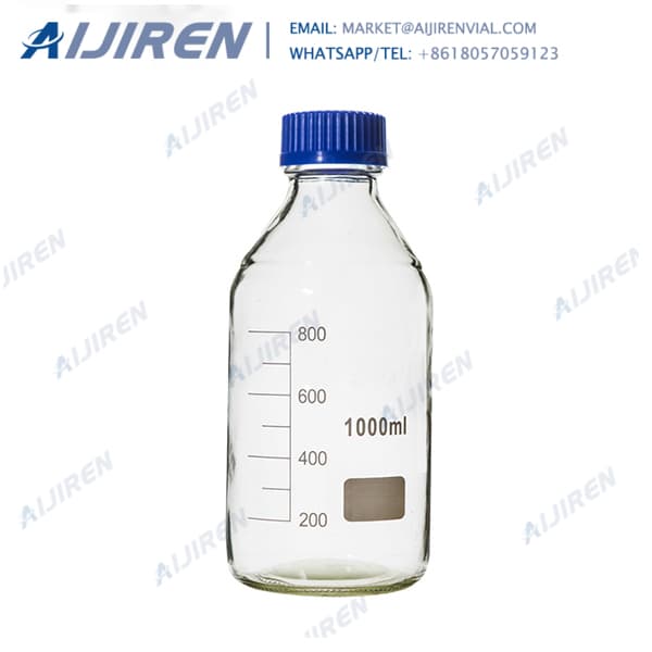 Free sample clear 1000ml media bottle Mycap